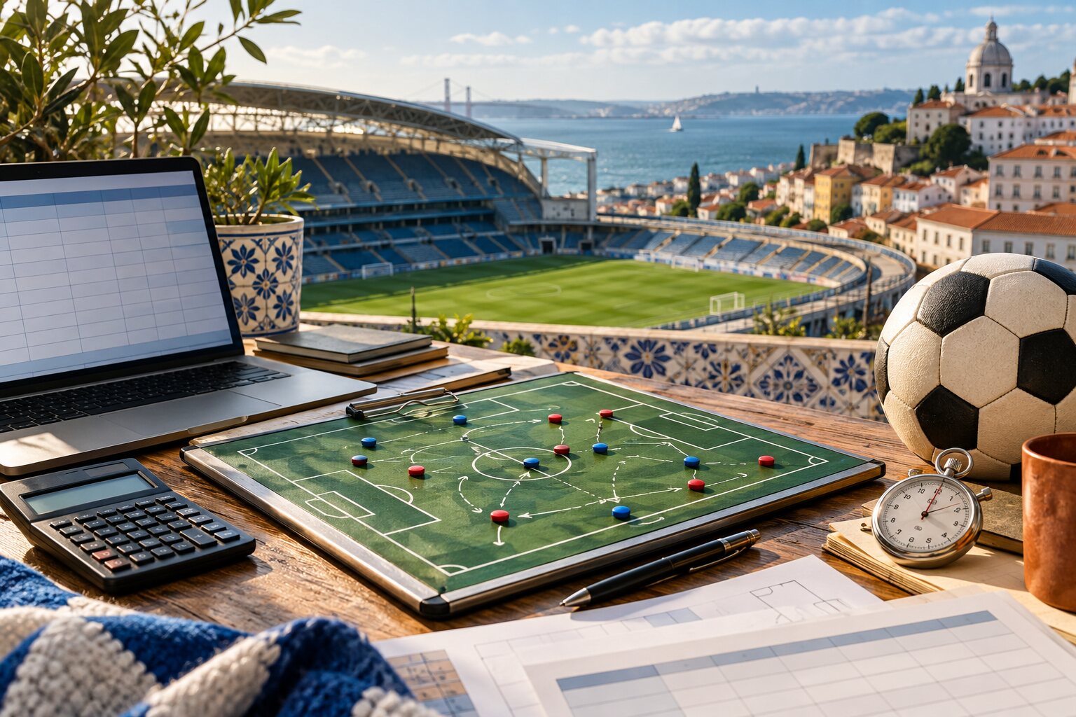 Mesa de análise de futebol em Portugal